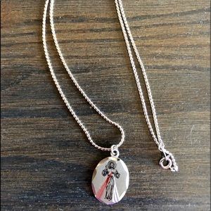 Jesus pewter necklace